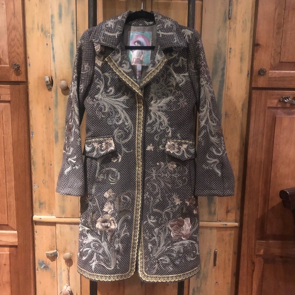 Johnny Was Jackets & Blazers - Johnny Was ‘Biya’ Heavily Embroidered Winter Coat